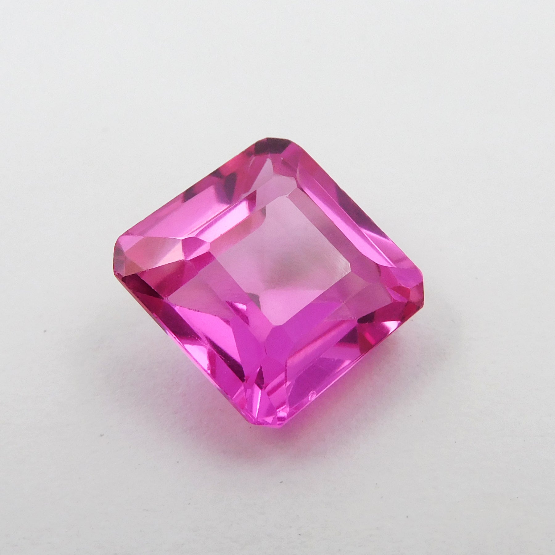 Imported From Sri Lanka Sapphire !! Jewelry Making Sapphire Gemstone !! 11.70 Ct Natural CERTIFIED Loose Gemstone Pink Sapphire Extremely Rare Square Cut | Free Delivery Free Gift | Gift For Your Loved Ones