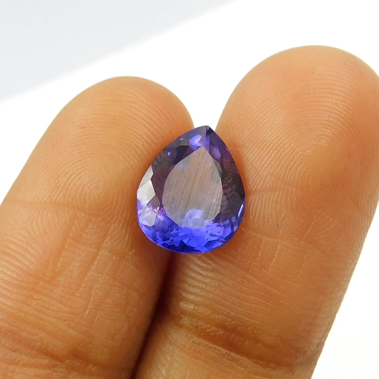 Purple Tanzanite Natural Loose Gemstone 3.65 Ct CERTIFIED Pear Cut Ring Size Tanzanite | Free Delivery Free Gift | Best Offer