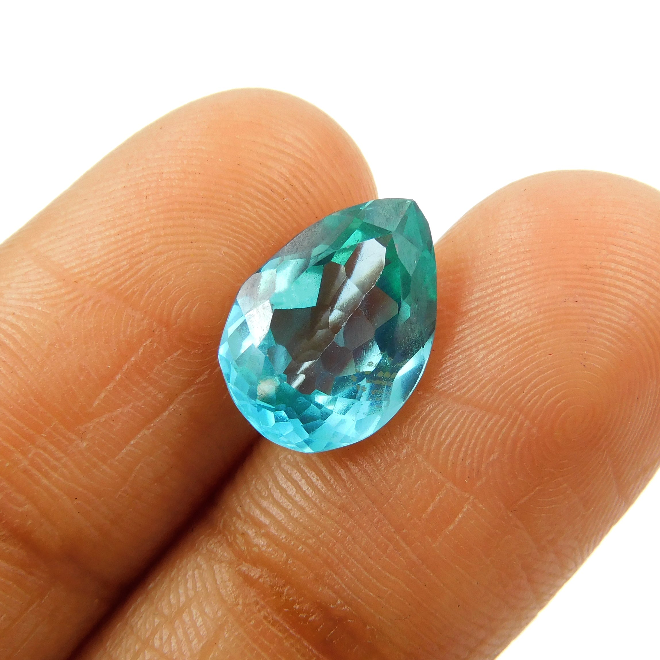 Amazing Offer On Sapphire !!! Natural Sapphire 4.05 Ct Pear Shape Bluish Green CERTIFIED Loose Gemstone | Free Delivery Free Gift | Gift For Her