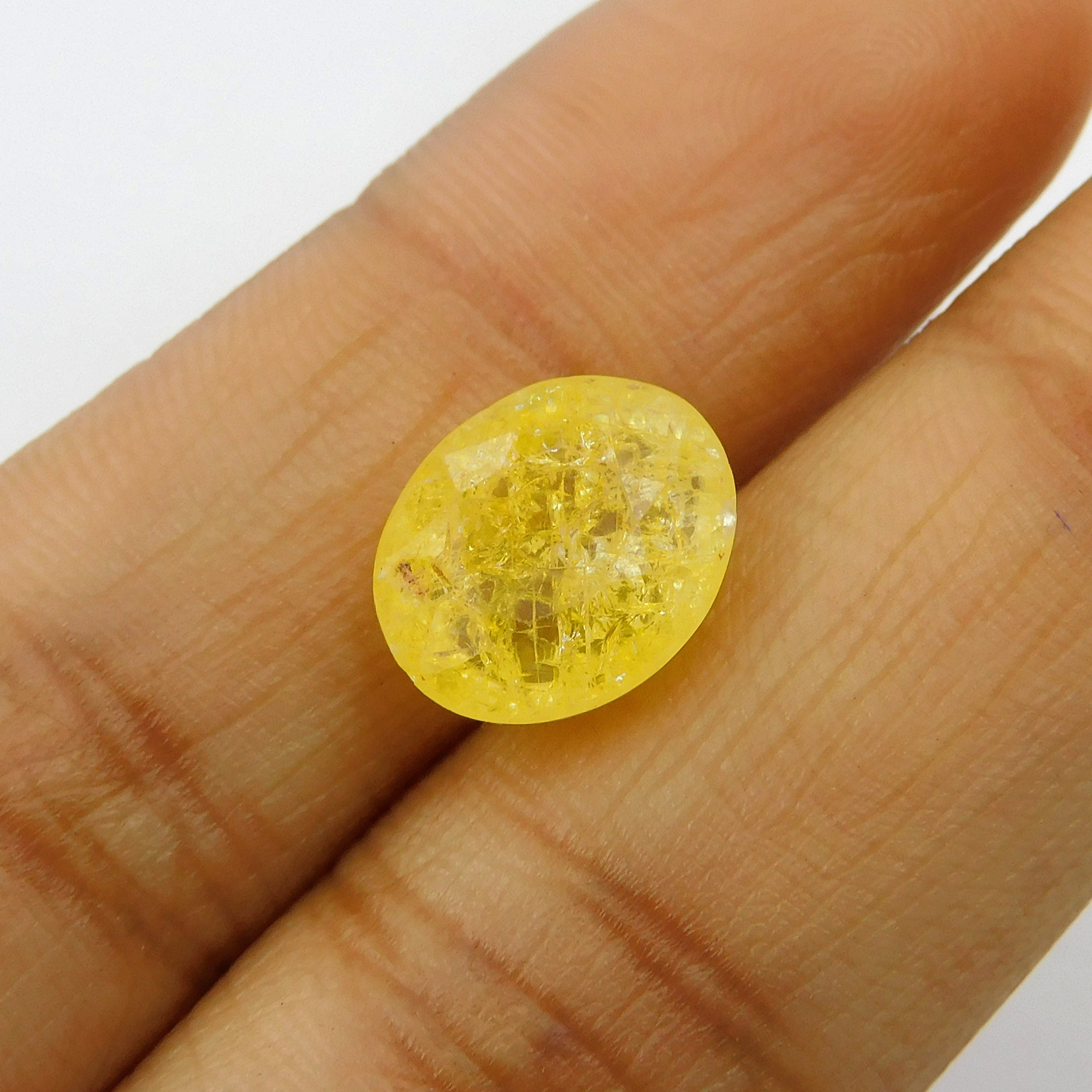 5.80 Ct Natural Yellow SAPPHIRE Oval Shape CERTIFIED Loose Gemstone