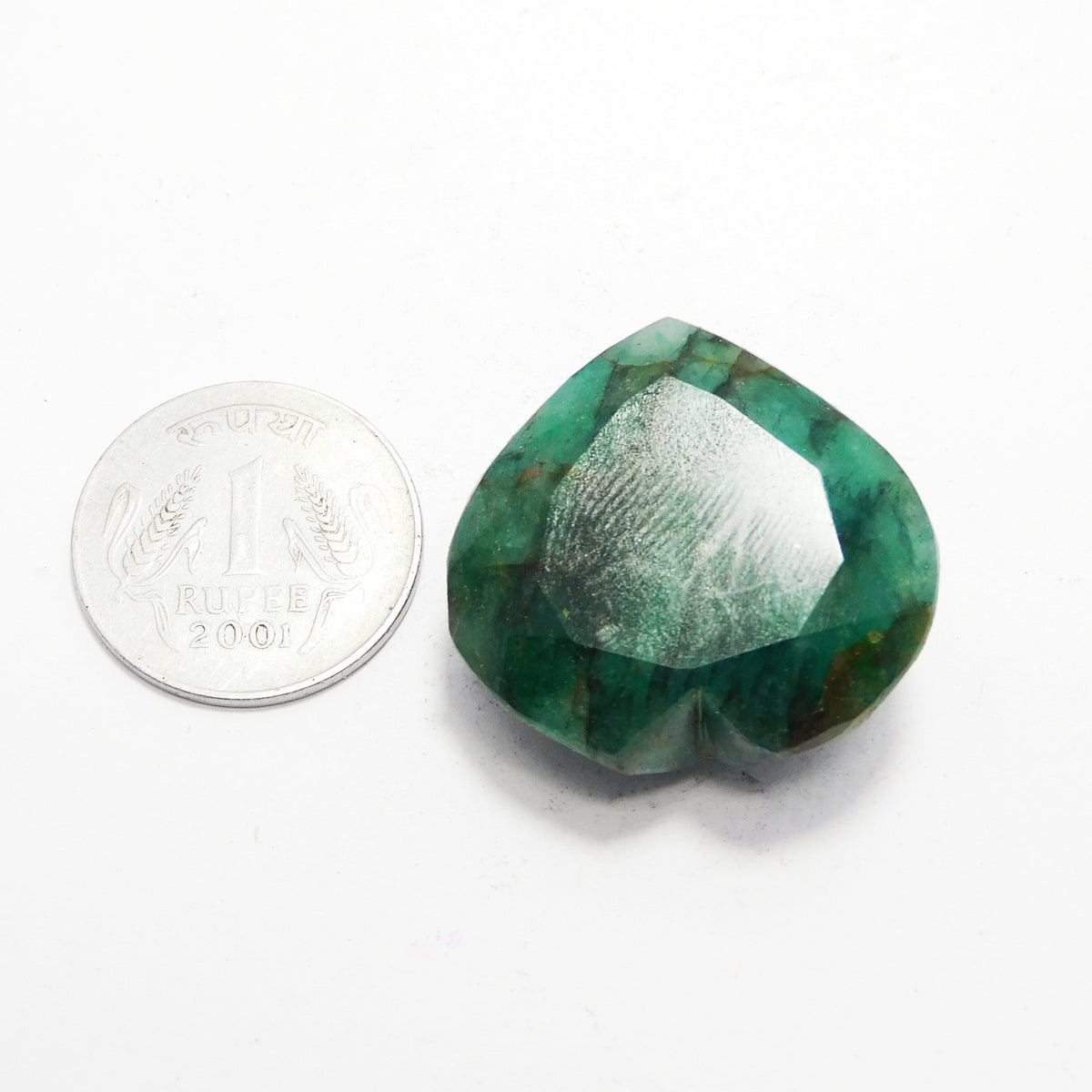 Colombian Emerald Green Stone 107.00 Carat Heart Cut Certified Natural Loose Gemstone | Free Delivery Free Gift | Gift For Her/ Him