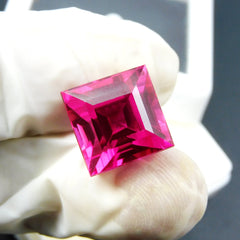 14.50 Carat Square Cut Natural Pink Ruby Certified Loose Gemstone Best For Engagements Rings