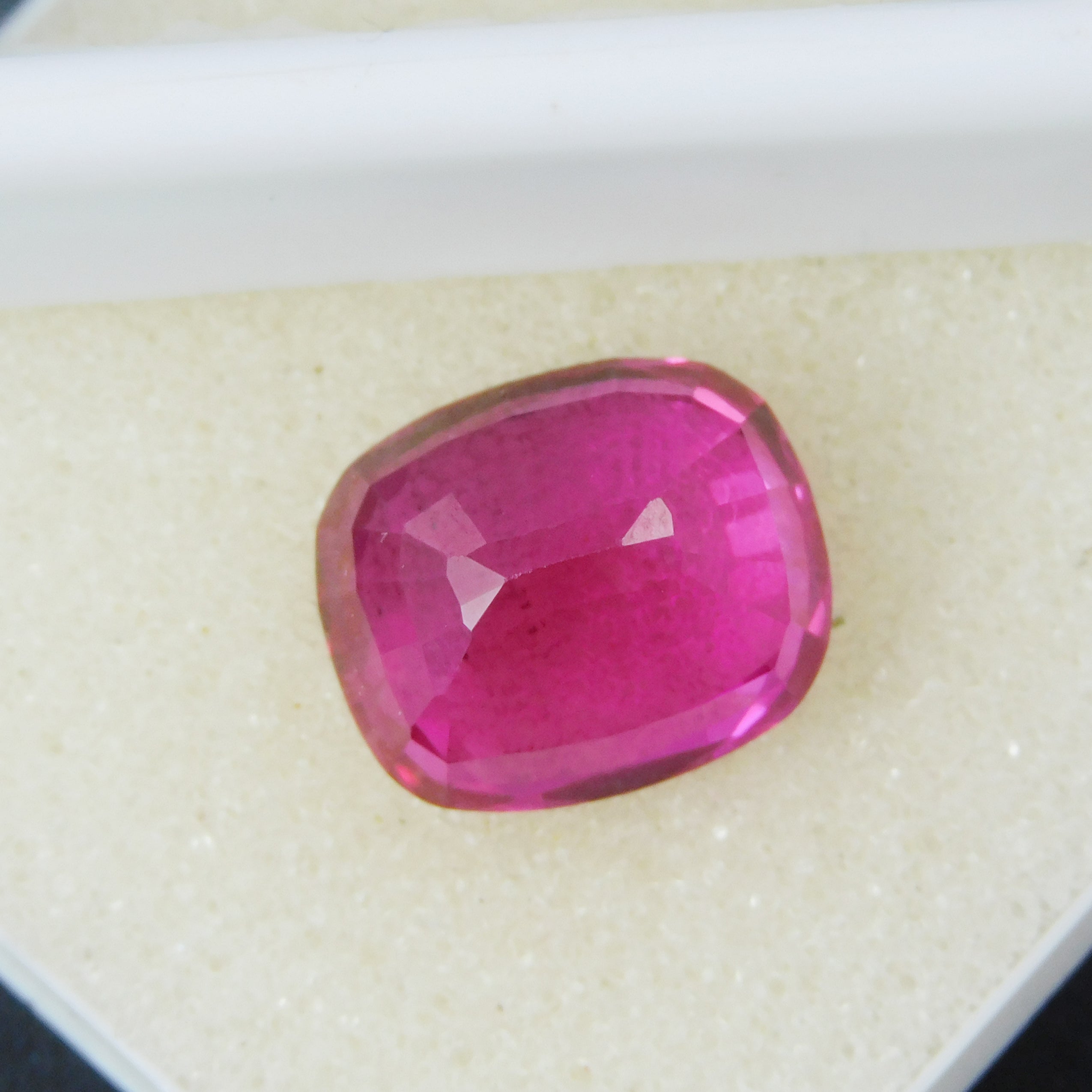 14.15 Carat Natural Pink Ruby Cushion Cut Ring Size Loose Gemstone CERTIFIED|