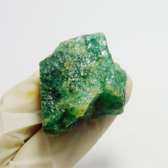 120.25 Carat Uncut Rough Natural Green Emerald Raw Rough Certified Loose Gemstone