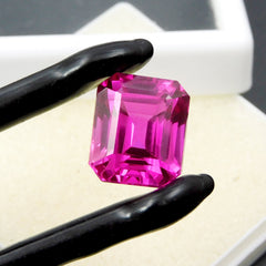 Prettiest Ruby !! Natural Beautiful Pinkies Ruby Certified 11.55 Carat Emerald Cut Loose Gemstone | Gift For Her/ Him