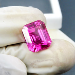 Prettiest Ruby !! Natural Beautiful Pinkies Ruby Certified 11.55 Carat Emerald Cut Loose Gemstone | Gift For Her/ Him