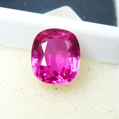 Natural Pink Ruby Jwelery Making 7.50 Carat CERTIFIED Cushion Cut Loose Gemstone