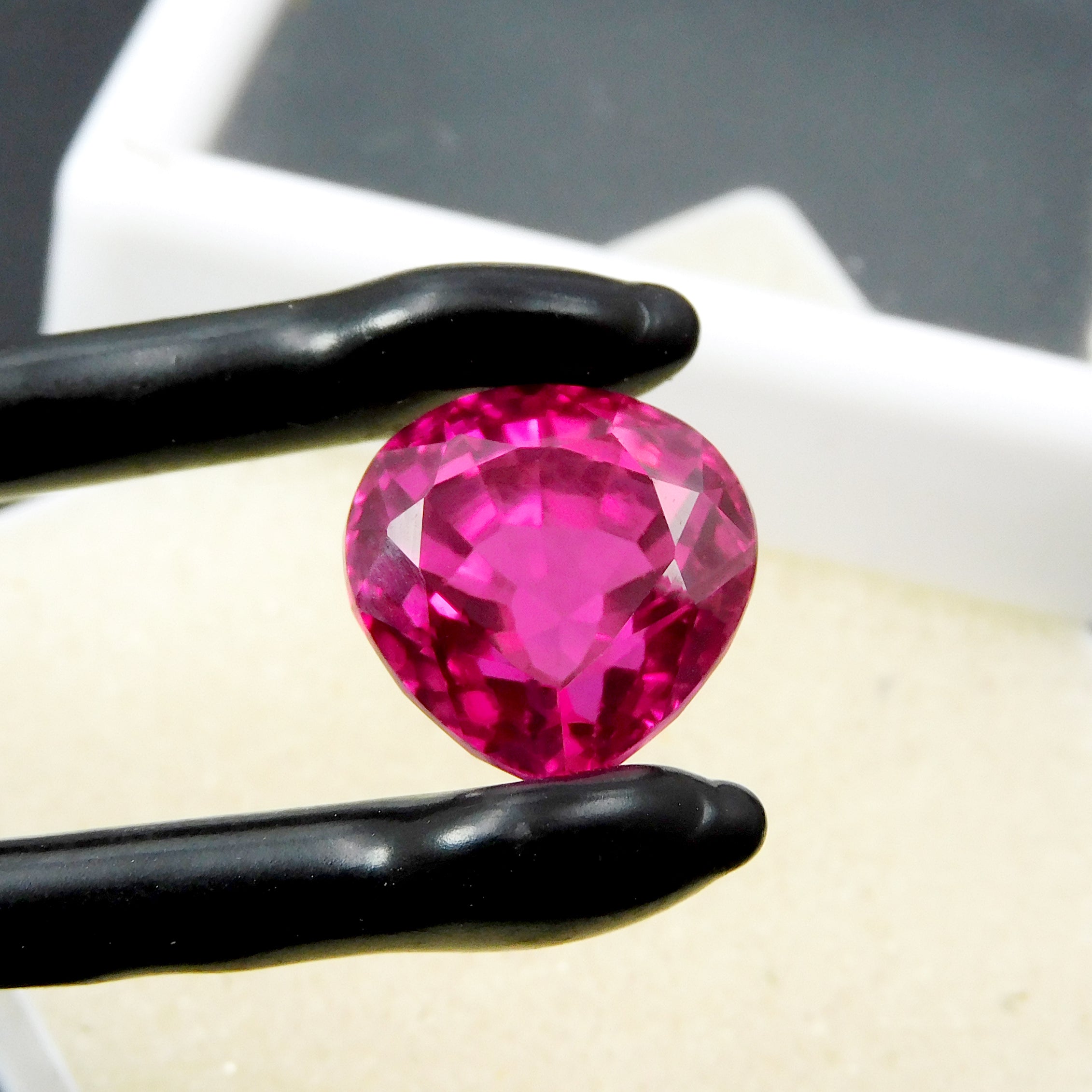 Brilliant Cut Natural Pink Ruby 11.35 Carat CERTIFIED Pear Cut Loose Gemstone | On Best Price