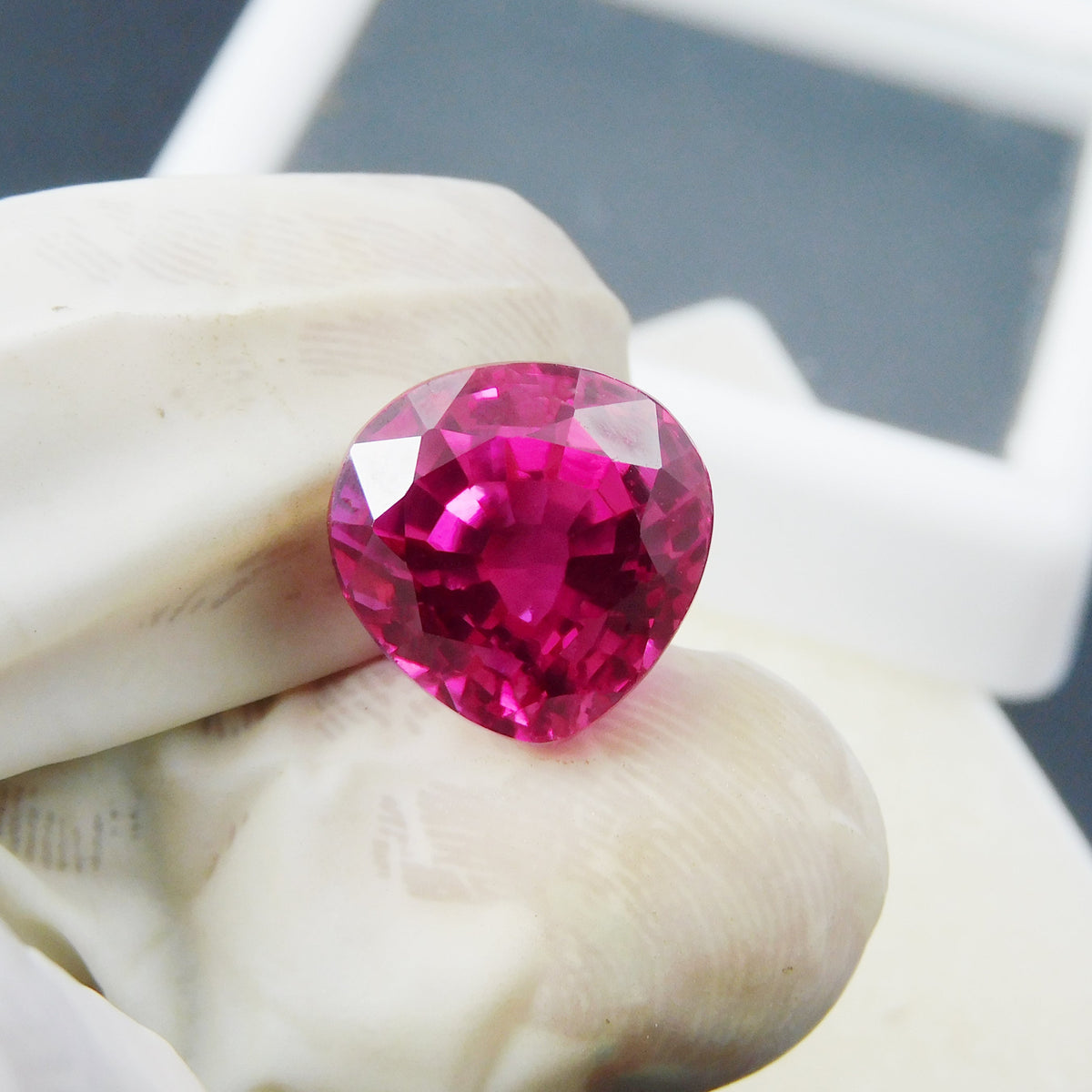 Brilliant Cut Natural Pink Ruby 11.35 Carat CERTIFIED Pear Cut Loose Gemstone | On Best Price