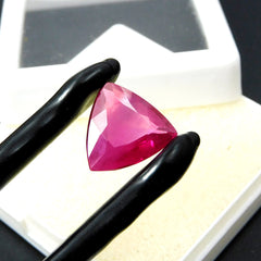 Stunning Natural Pink Ruby 6.90 Carat Trillion Cut Ring Making Loose Gemstone CERTIFIED