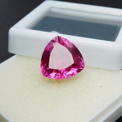 Awesome Ruby Stone 15.40 Carat Natural Pink Ruby Certified Loose Gemstone Trillion Cut | On Demand