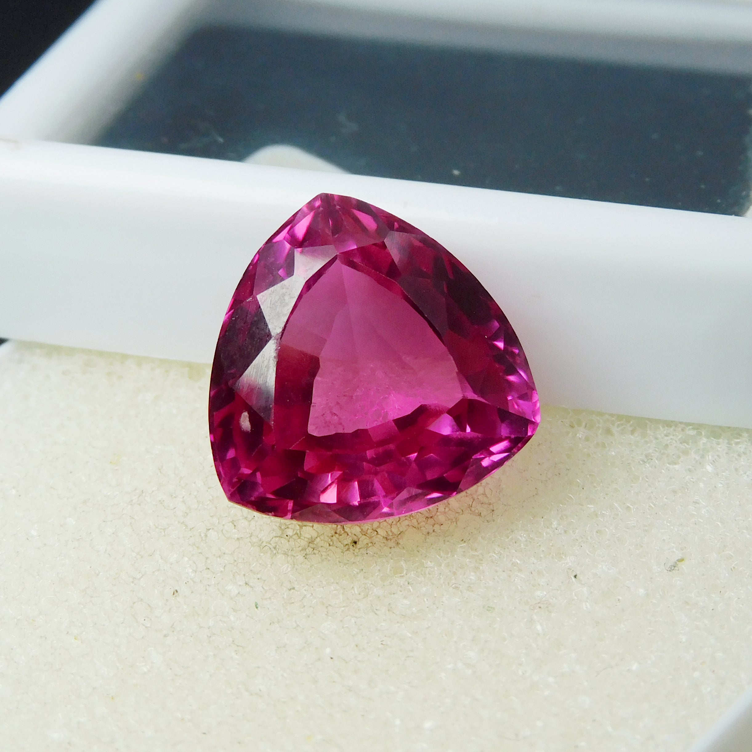 Awesome Ruby Stone 15.40 Carat Natural Pink Ruby Certified Loose Gemstone Trillion Cut | On Demand