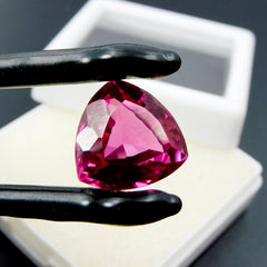 Awesome Ruby Stone 15.40 Carat Natural Pink Ruby Certified Loose Gemstone Trillion Cut | On Demand