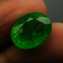 Natural Colombian Emerald Oval Cut 6 Carat Green CERTIFIED Loose Gemstone