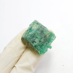 Uncut Rough Certified 55.40 Carat Raw Rough Natural Green Emerald Loose Gemstone