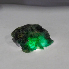 Uncut Rough Certified 55.40 Carat Raw Rough Natural Green Emerald Loose Gemstone