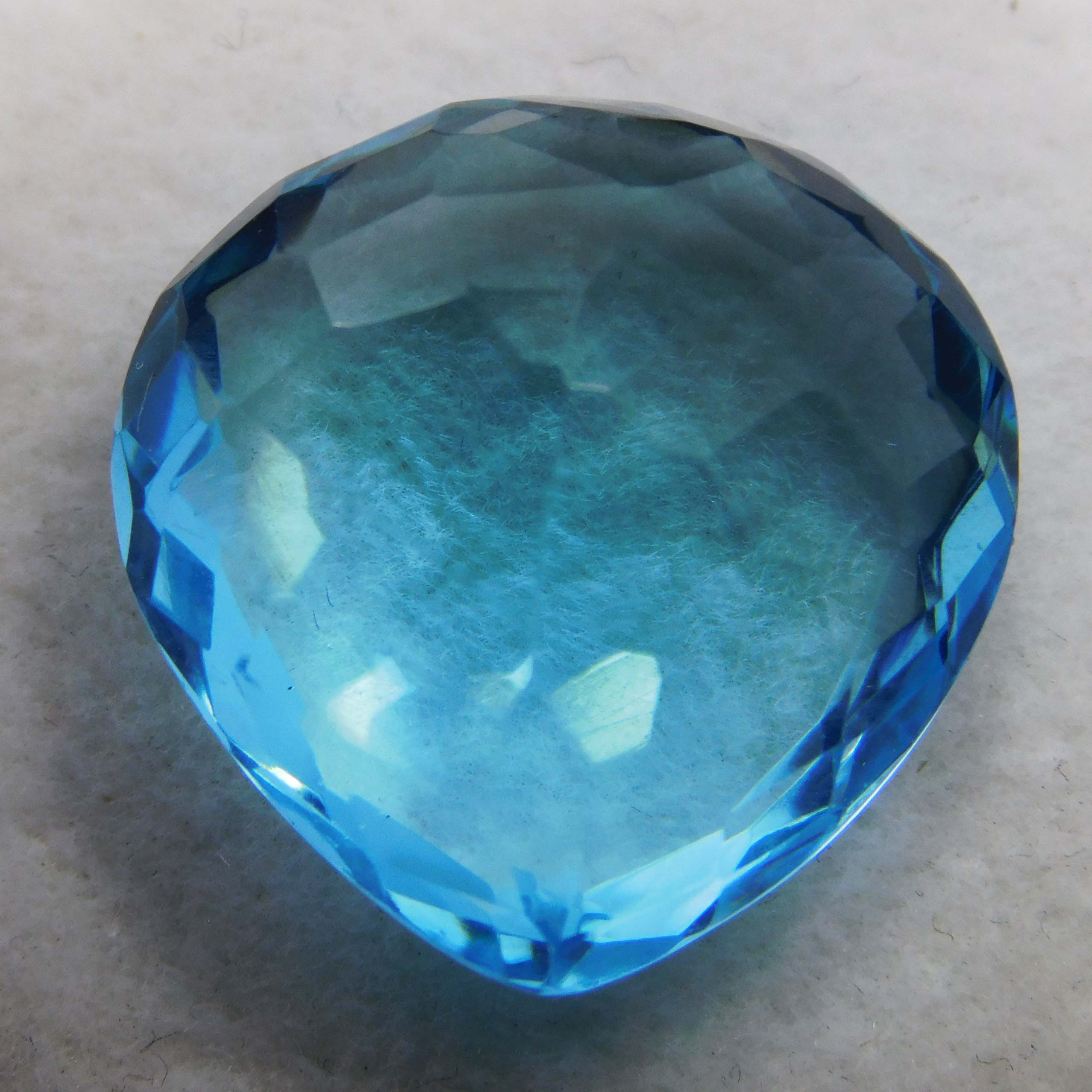 12 Ct Natural Pear Shape Ocean Blue Aquamarine Certified Loose Gemstone A++