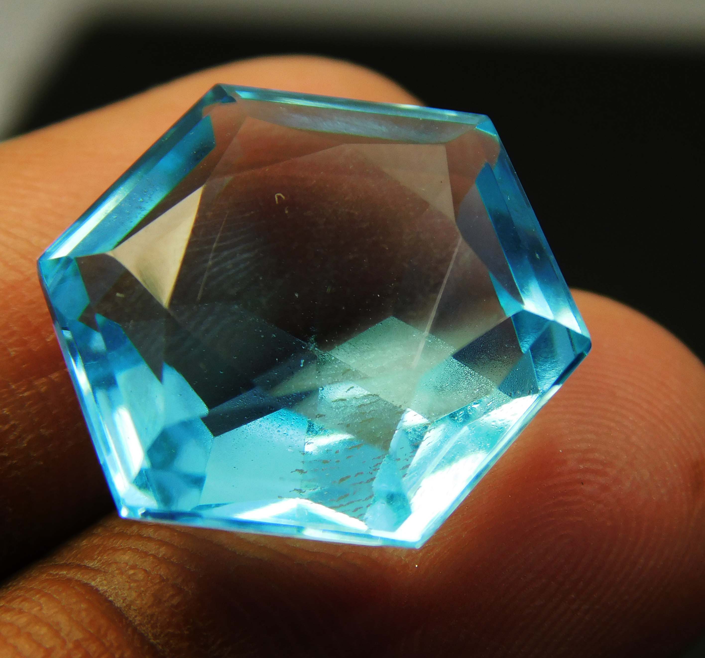 12 Ct Natural Fancy Shape Ocean Blue Aquamarine Certified Loose Gemstone A++