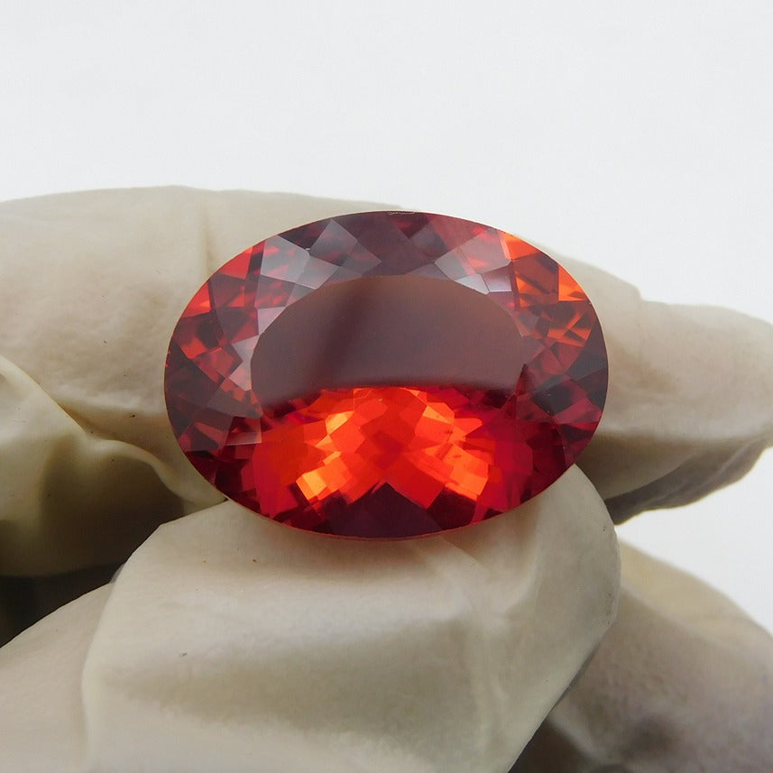 BIG SALE !! Natural Orange Sapphire 9.75 Carat Oval Shape Certified Loose Orange Sapphire Gemstone | Free Delivery Free Gift | Gift For Her / Him