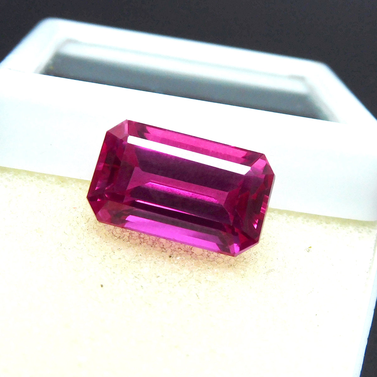 Brilliant Cut Natural Pink Ruby 16.25 Carat CERTIFIED Emerald Cut Loose Gemstone | On Best Price