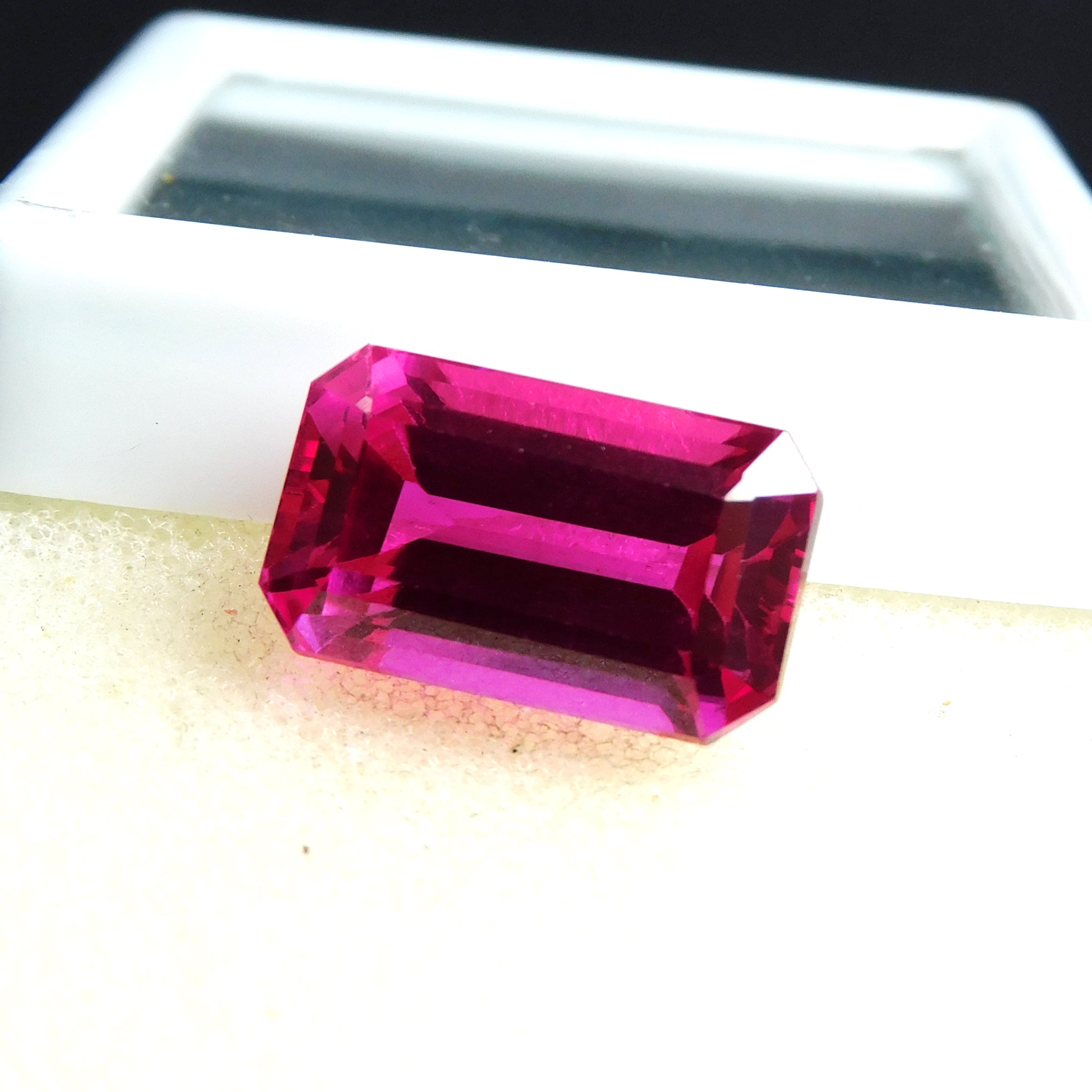 Brilliant Cut Natural Pink Ruby 16.25 Carat CERTIFIED Emerald Cut Loose Gemstone | On Best Price