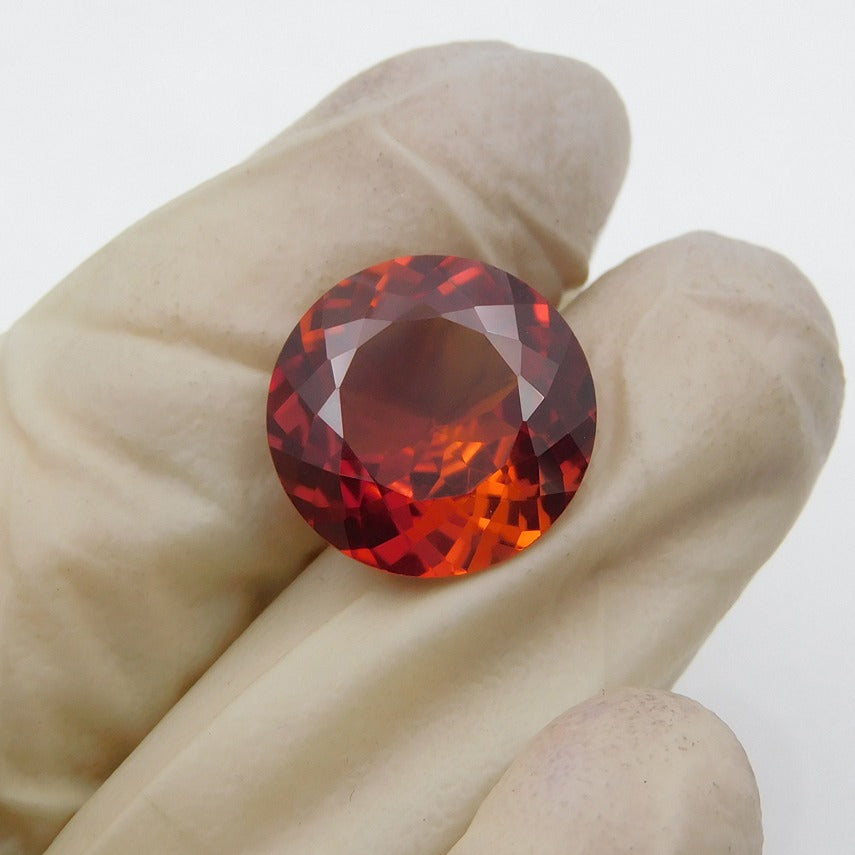 Certified Orange Natural Orange Sapphire 8.50 Ct Beautiful Round Shape For best Ring Size Gemstone !! Free Delivery Free Gift !! Winter Best Offer