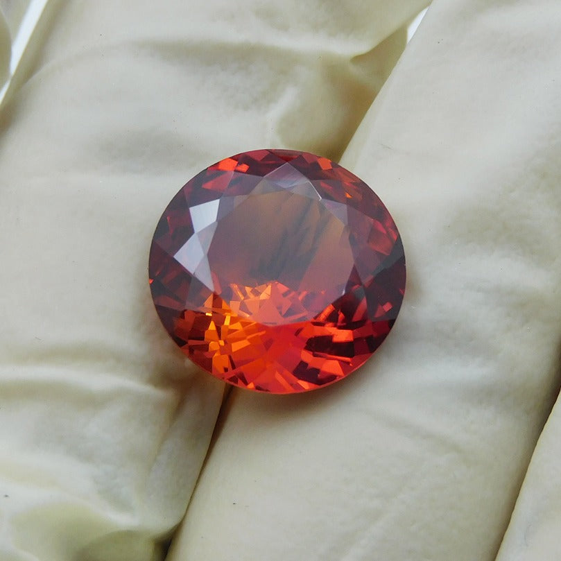 Certified Orange Natural Orange Sapphire 8.50 Ct Beautiful Round Shape For best Ring Size Gemstone !! Free Delivery Free Gift !! Winter Best Offer