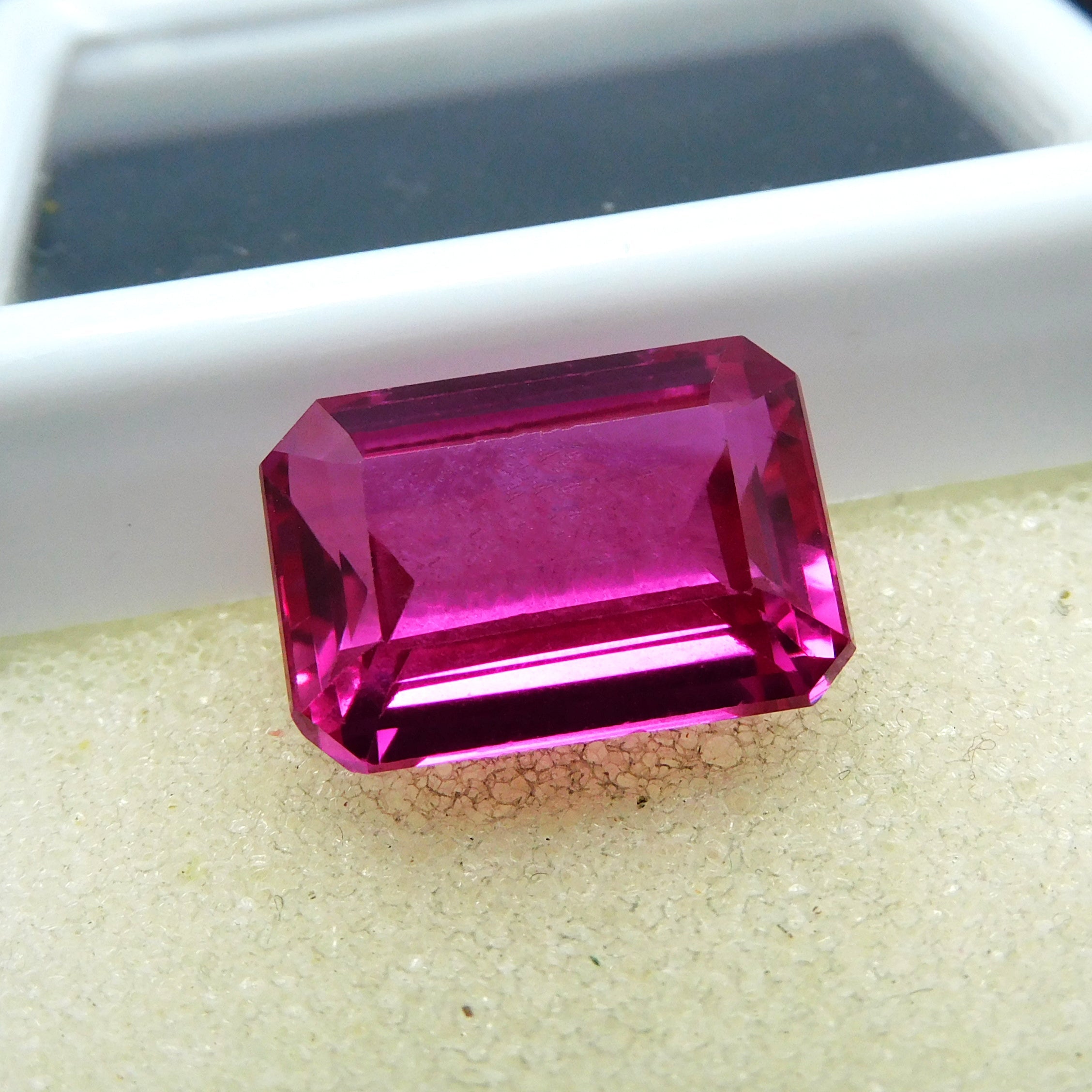 Best For Engagement Rings !! Natural Pink Ruby Emerald Cut 13.65 Carat Loose Gemstone CERTIFIED