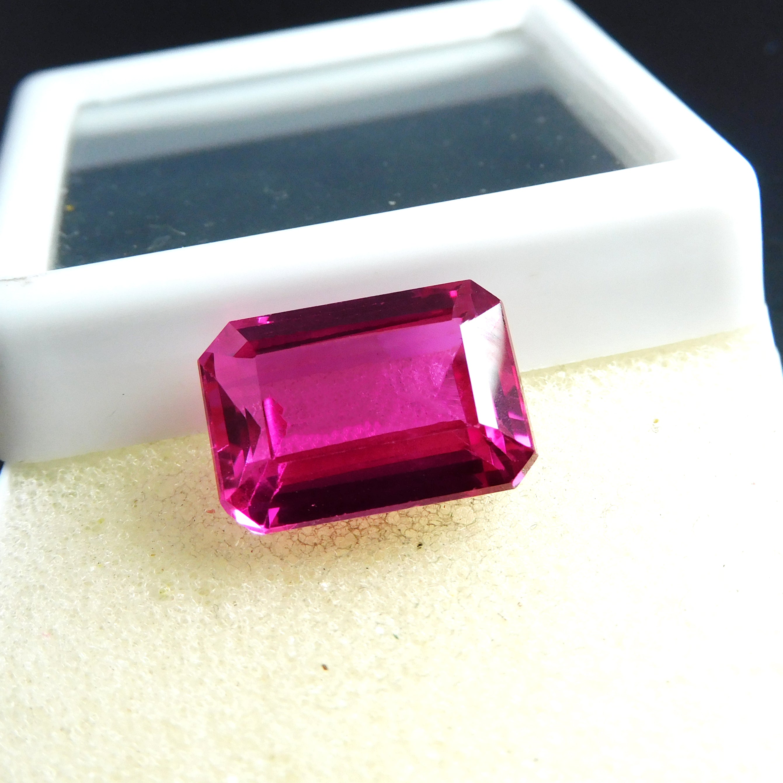 Best For Engagement Rings !! Natural Pink Ruby Emerald Cut 13.65 Carat Loose Gemstone CERTIFIED