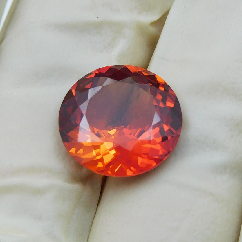 Certified Orange Natural Orange Sapphire 8.50 Ct Beautiful Round Shape For best Ring Size Gemstone !! Free Delivery Free Gift !! Winter Best Offer