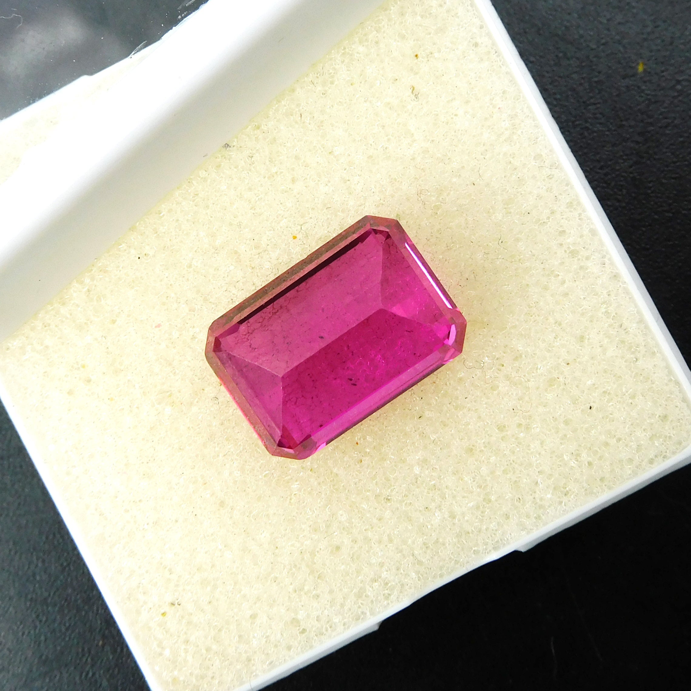 Best For Engagement Rings !! Natural Pink Ruby Emerald Cut 13.65 Carat Loose Gemstone CERTIFIED