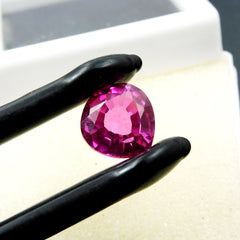 Amazing Offer On Ruby !! 5.50 Carat Natural Pink Ruby Pear Cut CERTIFIED Loose Gemstone