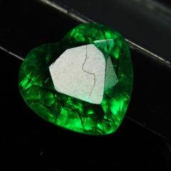 Heart Cut CERTIFIED 10 Ct Natural  Green Colombian Emerald Loose Gemstone