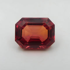 AAA Amazing Quality 9.56 Carat Ceylon Orange Sapphire Emerald Shape Loose Emerald Cut Gemstone Cut For Making Ravishing Jewellery 13x10 MM