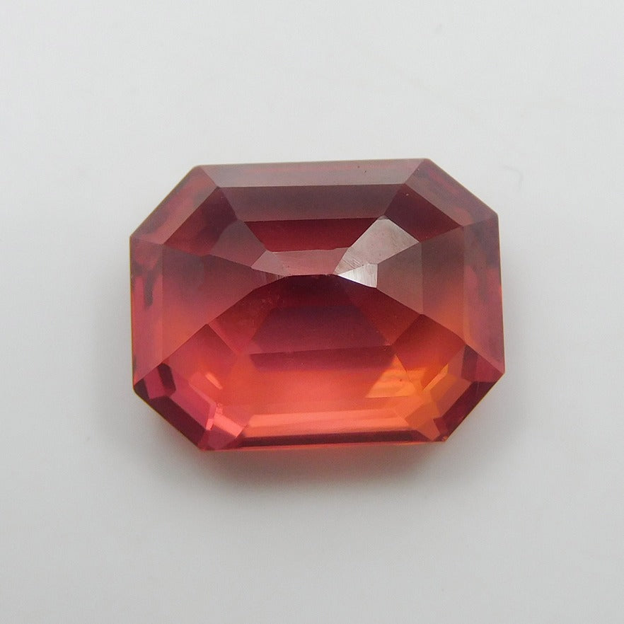 AAA Amazing Quality 9.56 Carat Ceylon Orange Sapphire Emerald Shape Loose Emerald Cut Gemstone Cut For Making Ravishing Jewellery 13x10 MM