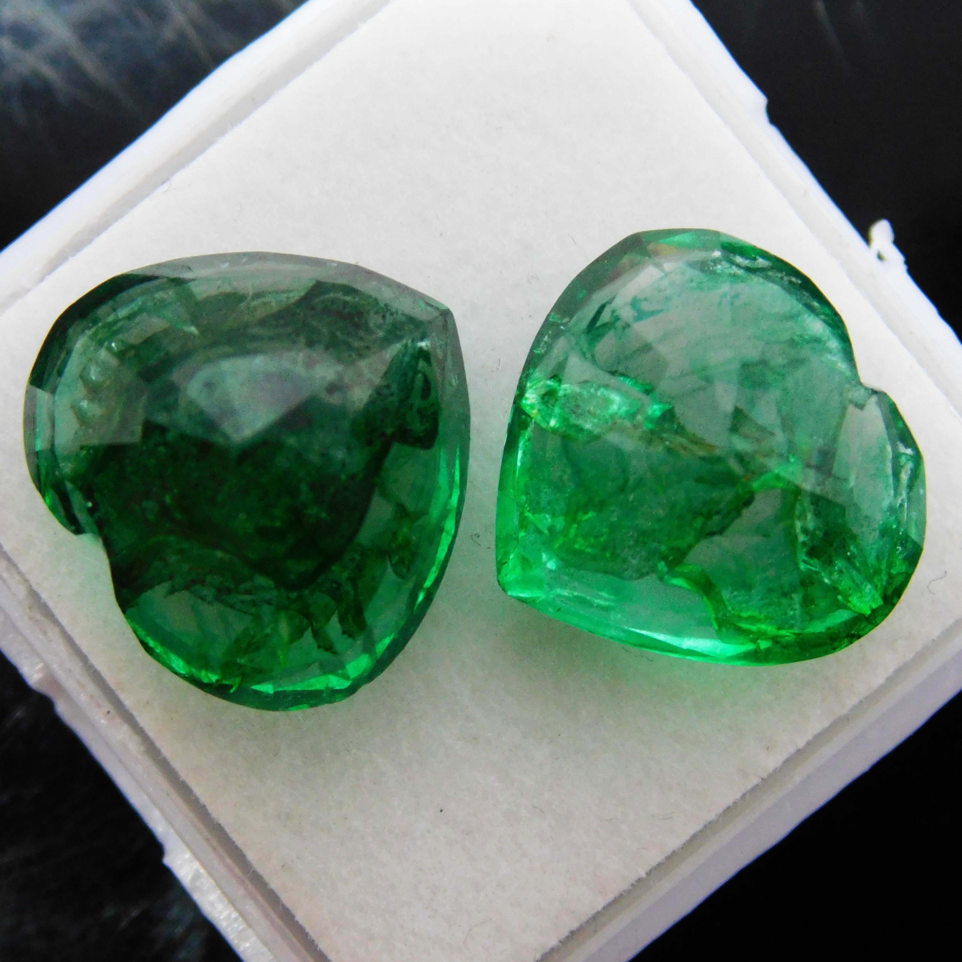 Green Emerald 20.52 Ct Colombian CERTIFIED Natural Heart Cut Rare Loose Gemstone