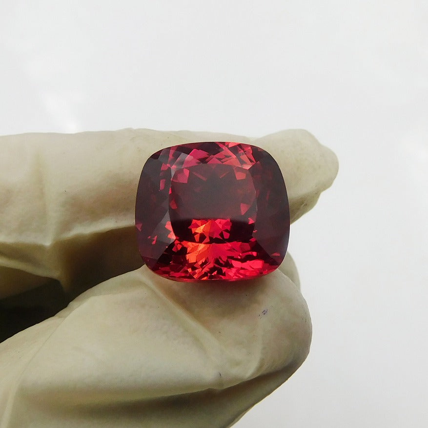 AAA 13x13MM Flawless Ceylon Dark Orange 10.23 Carat Sapphire Loose Square Cushion Gemstone Cut, Fine Quality Sapphire Ring And Jewelry Making Gemstone Cut Free Delivery Free Gift