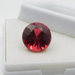 Natural Dark Orange Sapphire Round Cut 9.56 Ct Ring And Jewelry Making Loose Certified Faceted Loose Gemstone A Size 12x12x7MM Ring Size Stone Gift For Mom