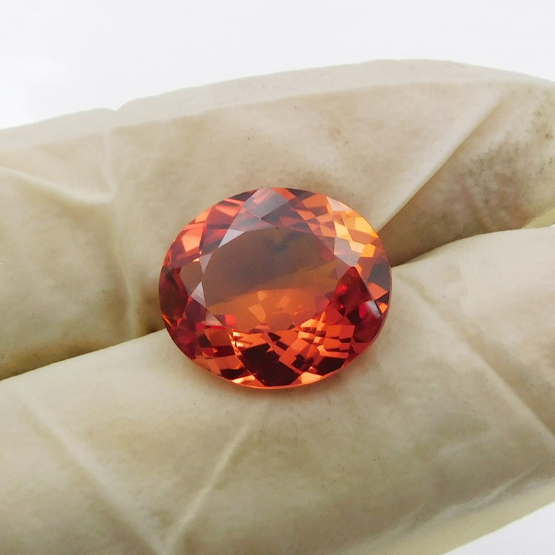 ON SALE !! Certified 8.56 Ct Natural Sapphire Orange Loose Gemstone Orange Stone Orange Sapphire Oval Shape Ring Size Sri Lanka Stone +AAA Quality Best For Gift