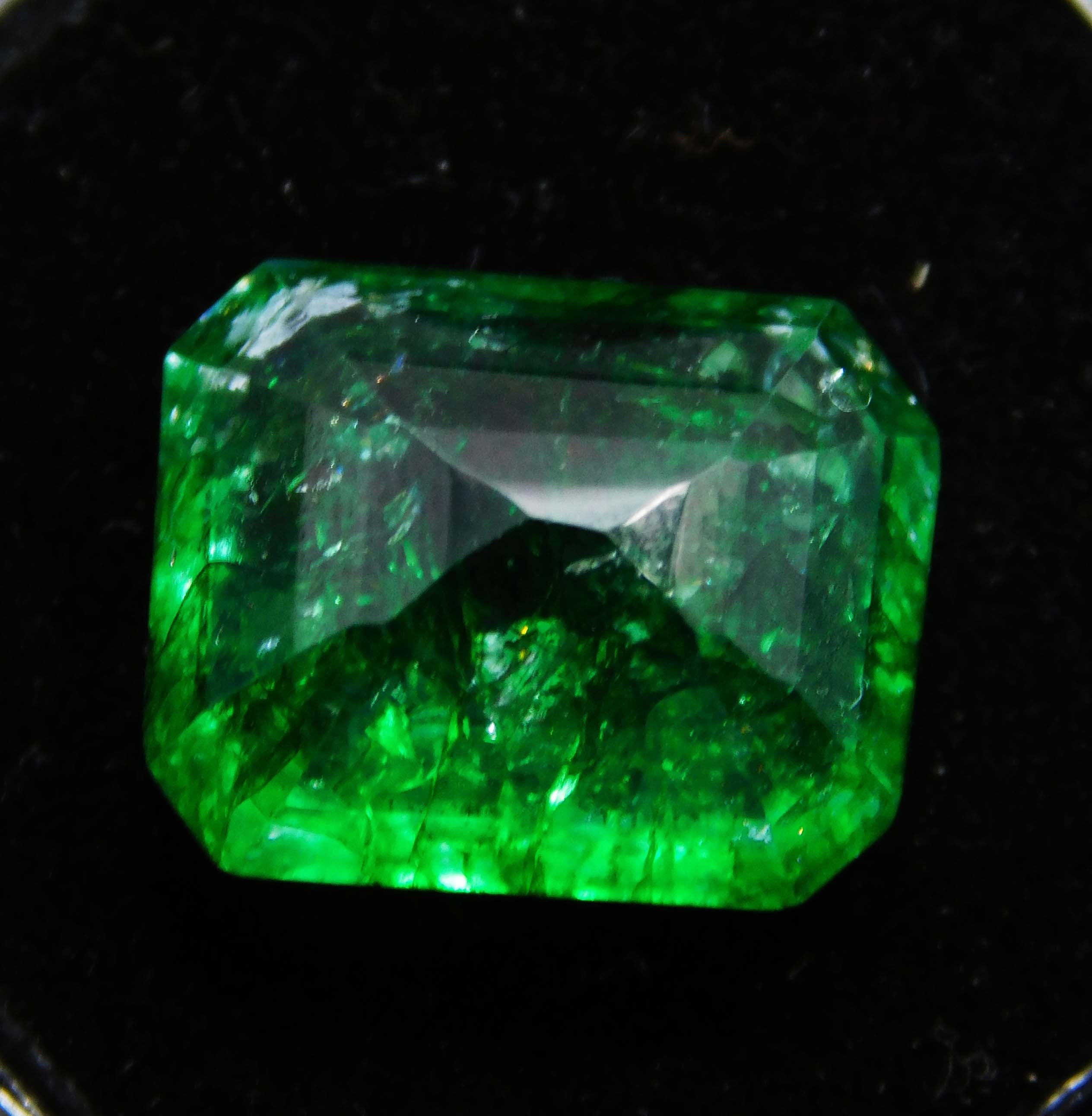 CERTIFIED Emerald Cut 9 Carat Natural Emerald Green Colombian Loose Gemstone