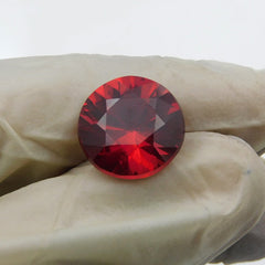 10.52 Carat AAA Grade Flawless Ceylon Orange Sapphire Round Loose Cut Gemstone, Beautiful Unique Fashion Jewelry & Ring Making Product 13x13MM