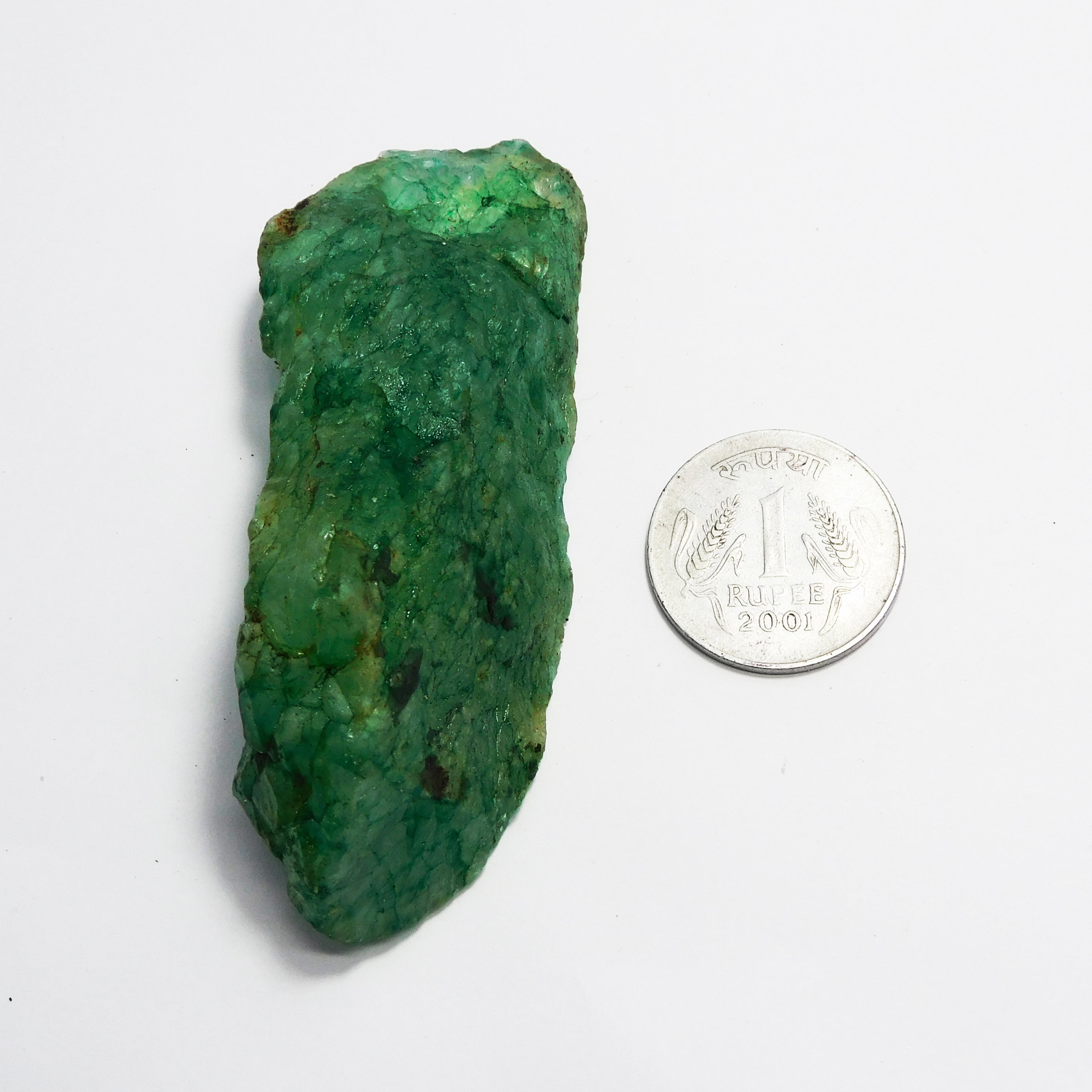 Raw Rough Natural Emerald 348.80 Carat Green Brazilian Emerald Loose Gemstone CERTIFIED