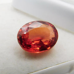 9.56 Carat Natural Orange Sapphire Loose Oval Gemstone Cut AAA Flawless , Sapphire Gemstone Cut And Glamorous Jewelry Making Beautiful Stone Free Delivery Free Gift