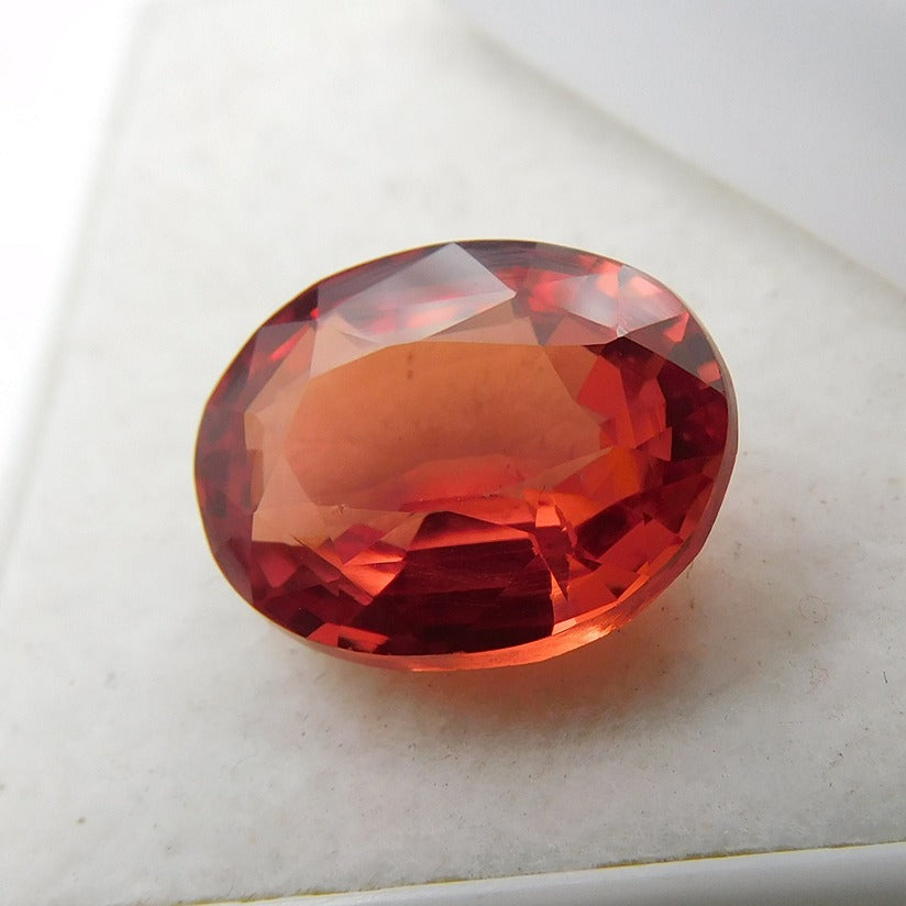 9.56 Carat Natural Orange Sapphire Loose Oval Gemstone Cut AAA Flawless , Sapphire Gemstone Cut And Glamorous Jewelry Making Beautiful Stone Free Delivery Free Gift