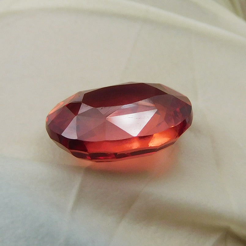 9.56 Carat Natural Orange Sapphire Loose Oval Gemstone Cut AAA Flawless , Sapphire Gemstone Cut And Glamorous Jewelry Making Beautiful Stone Free Delivery Free Gift