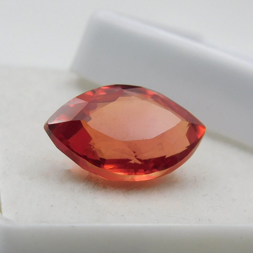 10.52 Carat Natural Orange Sapphire Marquise Shape Sapphire Amazing Ring Size For wife !! Certified From Africa Large Size Loose Gemstone Best For Gift