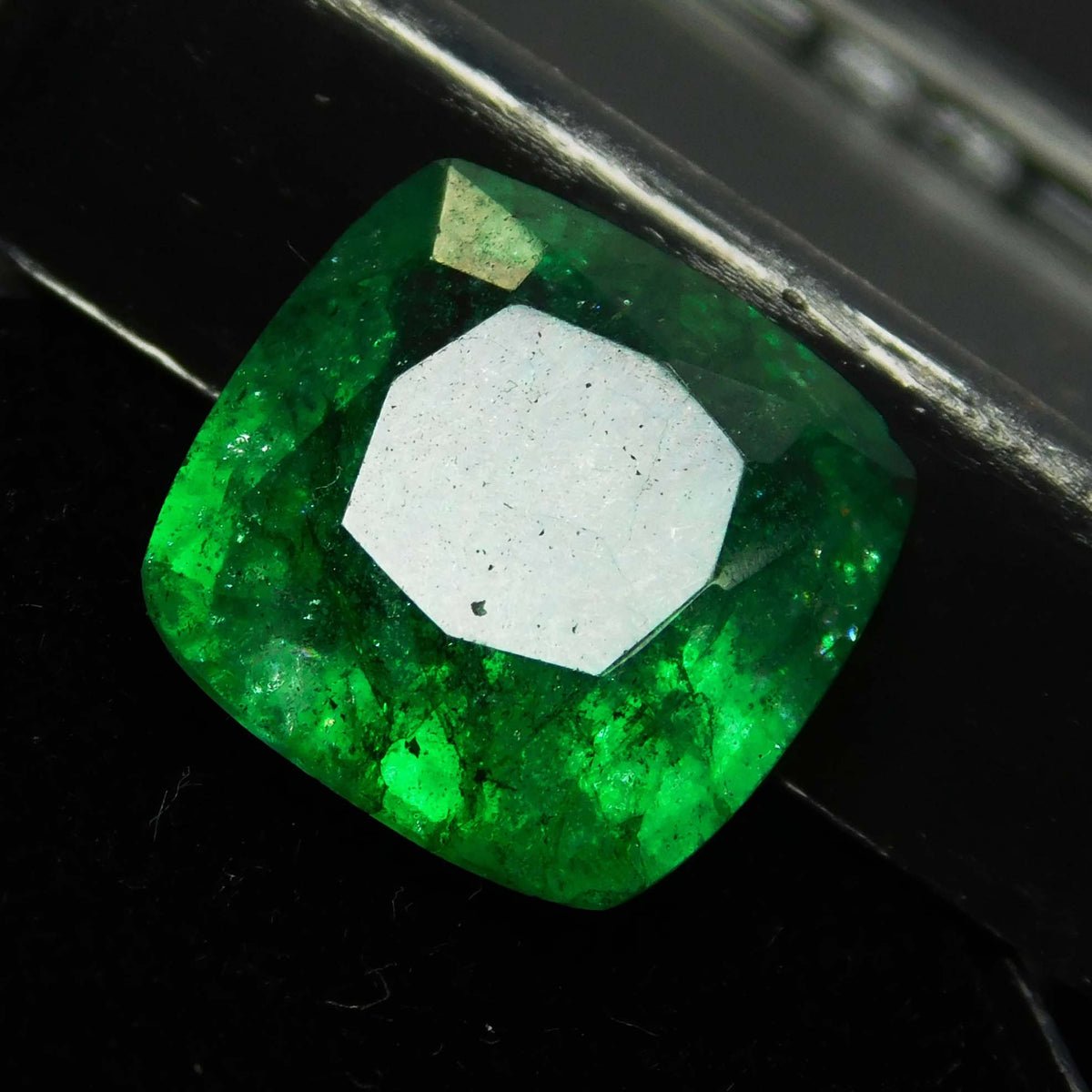 7.25 Ct Green CERTIFIED Loose Gemstone Natural Emerald Square Cushion Cut