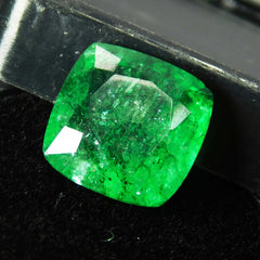 7.25 Ct Green CERTIFIED Loose Gemstone Natural Emerald Square Cushion Cut