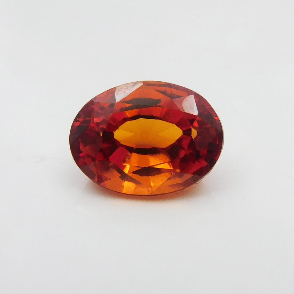 Natural Orange Sapphire 8.56 Carat Oval Shape Certified Loose Orange Sapphire Gemstone | Free Delivery Free Gift | Gift For Her / Him