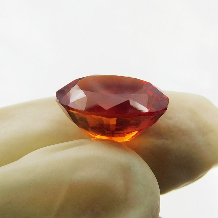 Natural Orange Sapphire 8.56 Carat Oval Shape Certified Loose Orange Sapphire Gemstone | Free Delivery Free Gift | Gift For Her / Him